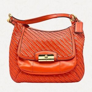 Coach Kristin Woven Leather Hobo
